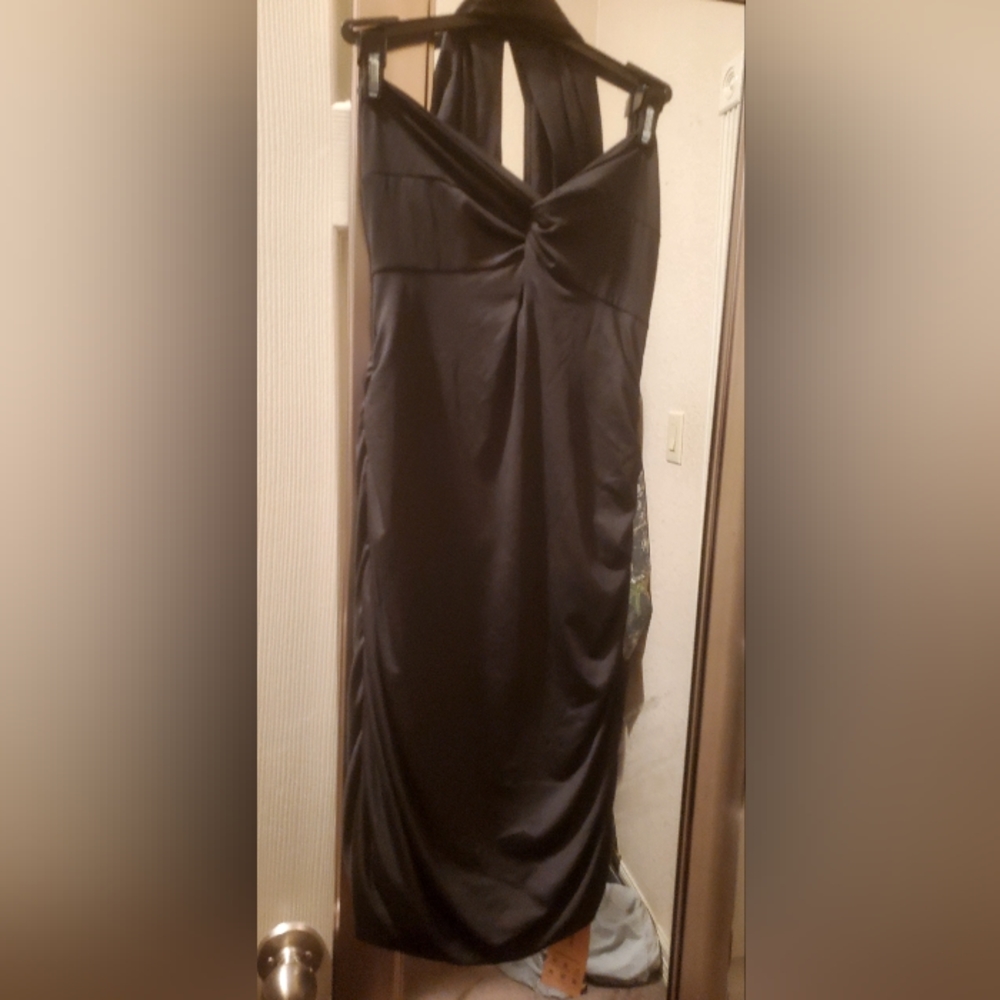 NWOT SHESEEWORLD  womens black bodycon backless halter dress large